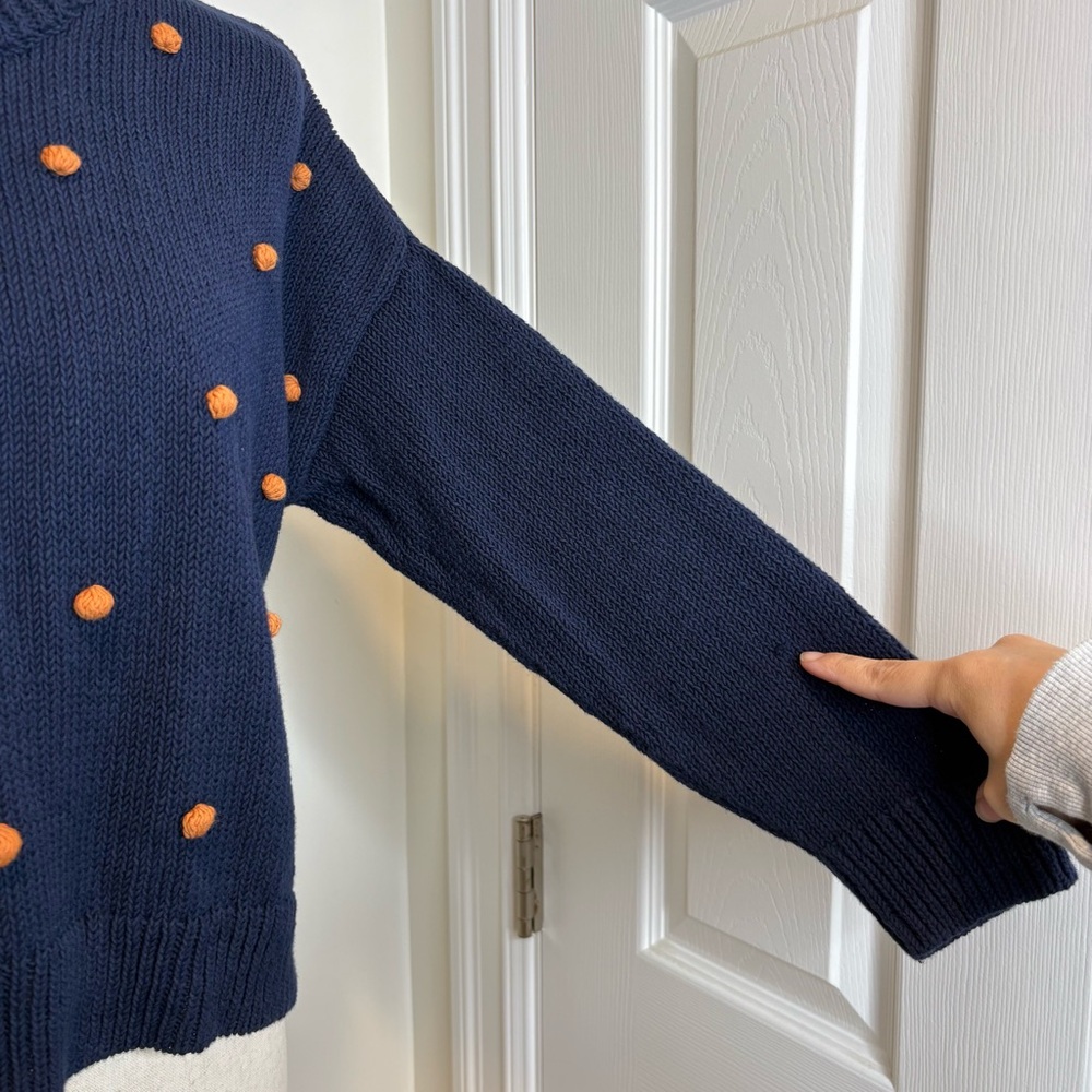 MADEWELL Wellesley Bobble Pullover Sweater in Dark Nightfall - Picture 4 of 8